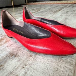 Alberto d. Molina Designer red flats Made in Italy